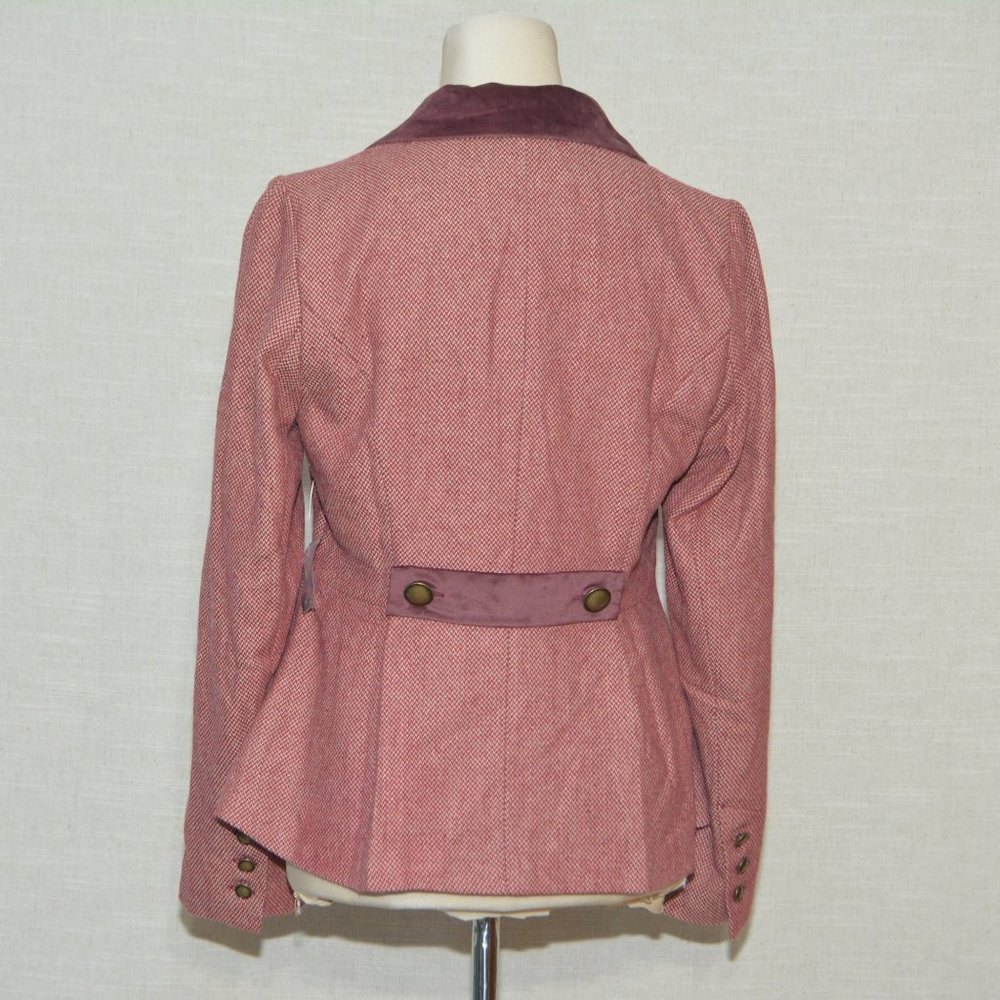 ModCloth Properly Polished Blazer Red Houndstooth - Picture 4 of 12